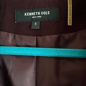 Kenneth Cole Wool
Blend Midi Coat color Merlot